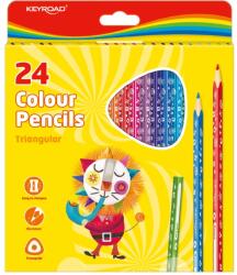 Keyroad Színes ceruza készlet háromszögletű Keyroad 24 klf. szín (38492)