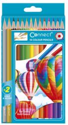 Connect Színes ceruza készlet, hatszögletű Connect 14 klf. szín (107019)