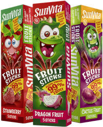 Sunvita fruit sticks eper 5 db 100 g - bioszallito