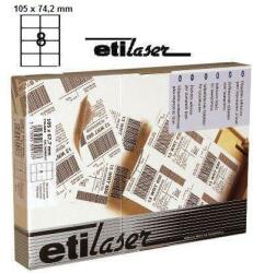 Etilux Etichete autoadezive 8/A4, 105 x 74, 2 mm, 100 coli/top, JETLASCOP - albe (32300302)