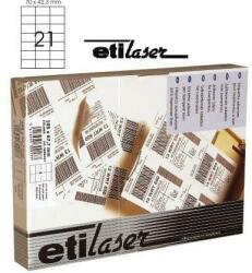 Etilux Etichete autoadezive 21/A4, 70 x 42, 3 mm, 200 coli/top, ETILASER - albe (30900001) - vexio