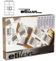 Etilux Etichete autoadezive 10/A4, 105 x 57 mm, 200 coli/top, ETILASER - albe (30900036) - vexio