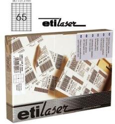 Etilux Etichete autoadezive 65/A4, 38, 1 x 21, 2 mm, 200 coli/top, ETILASER - albe (30900063) - vexio