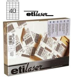 Etilux Etichete autoadezive 40/A4, 52, 5 x 29, 7 mm, 200 coli/top, ETILASER - albe (30900068) - vexio