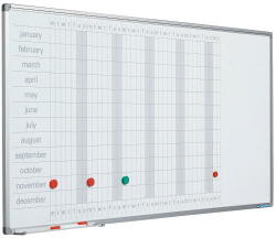 Smit Visual Supplies Planner anual, 60 x 120 cm, profil aluminiu SL, SMIT (11103281)