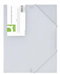 Q-CONNECT Mapa plastic cu elastic pe colturi, 400 microni, Q-Connect - alb transparent (KF02315) - vexio
