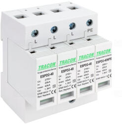 Tracon Túlfeszültség levezető T2 AC típusú cserélhető betéttel ESPD2-40-3+1P Tracon (D2-40-3+1P)