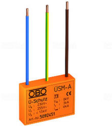 OBO ÜSM-A Túlfeszültség védelmi modul minden installációs rendszerhez 255V, 5092451 (5092451)