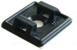 Tracon Kábelkötegelő talp 19x19 /4, 0 fekete, csavarozható, öntapadós TALP191-2 Tracon (P191-2)