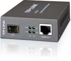 TP-LINK Switch media convertor TP-Link, 2 porturi (1xSFP Gigabit, 1x10/100/1000 Mbps (RJ-45)), 1000Base-T to 1000Base-SX/LX/LH, SFP, montabil in sasiu (MC220L) - neotec