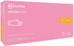 Mercator Medical NITRYLEX PINK - Mănuși din nitril (fără pulbere) roz, 100 buc, XS