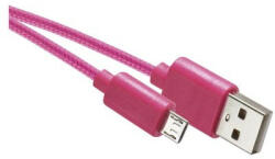 EMOS Töltő- és adatkábel USB-A 2.0 / micro USB-B 2.0, 1 m, rózsaszín (SM7006P) - lumenet