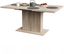 Leziter Yorki Elegant Premium kihúzható étkezőasztal 120/160x90 cm sonoma tölgy (LYETKLEX120ST) - homelux