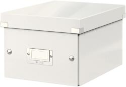 Leitz WOW Click & Store Tárolódoboz, laminált karton, részben újrahasznosított, összecsukható, tetővel, 22x16x28 cm, fehér (LZ60430001)