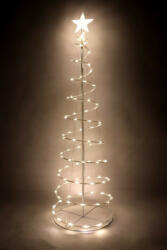 Mirpol Kültéri LED spirál karácsonyfa melegfehér 150 cm (5905610251147) - geminiduo