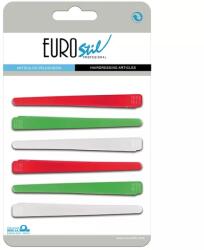 Eurostil Csipesz Gólyaorr - Ívelt , Színes 12cm 6db/cs 00075