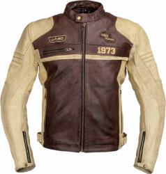  Bőr motoros kabát W-TEC Retro fekete-barna-bézs L (22144-L)