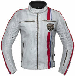  Textil motoros kabát W-TEC 91 Cordura fehér piros és kék csíkkal 5XL (22757-5XL)