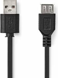 Nedis CCGL60010BK20 USB-A apa - USB-A apa 2.0 Adat és töltő kábel - Fekete (2m) (CCGL60010BK20)