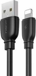 REMAX Suji Pro Series USB-A apa - Lightning apa 2.0 Adat és töltőkábel - Fekete (1m) (RC-138I BLACK)