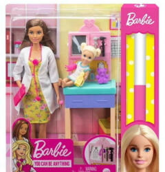 Mattel Barbie Karrierbabák - Gyermekorvos baba szőke kislánnyal (DHB63_GTN52)
