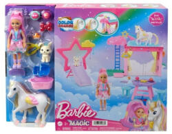Mattel Barbie A Touch of Magic - Chelsea és pegazus játékszett (HNT67)