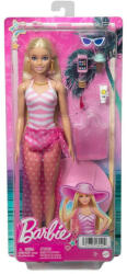 Mattel Barbie - Szőke baba fürdőruhában strandkiegészítőkkel (HPL72_HPL73)