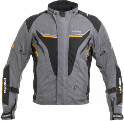  Férfi motoros kabát W-TEC Brandon fekete-szürke-narancssárga XL (21023-XL-2)