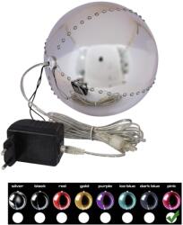 EUROPALMS LED hógolyó 15cm rózsaszínű (83501246)