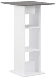 vidaXL fehér és antracitszürke bárasztal 60 x 60 x 110 cm (280210)
