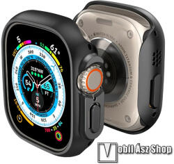 SPIGEN Apple Watch Ultra (49mm) (A2684), Spigen Thin Fit okosóra műanyag védőtok, Keret, Fekete (ACS05458)