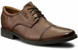 Clarks Pantofi Clarks Tilden Cap 261300967 Dark Tan Leather Bărbați