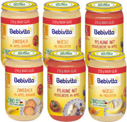 Bebivita Bio Gyümölcsös desszertek 5/6 hónapos kortól - Csomagajánlat 6x 250 g