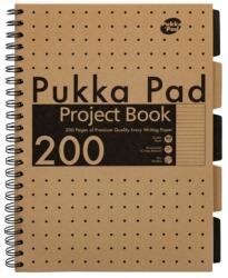 Pukka Pad Project Book Kraft A4 200 oldalas vonalas újrahasznosított spirálfüzet (A15547081)