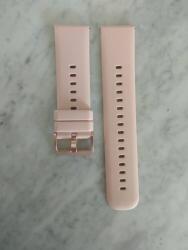 NO. 1 22mm Rózsaszín (Pink) Szilikon Okosóra szíj Fém csattal (q19-band)