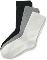 Tchibo 3 pár női zokni szettben, fehér/szürke/fekete 1x fekete, 1x melírozott szürke, 1x fehér 35-38
