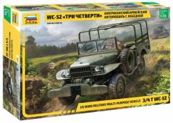Zvezda 3/4 T Dodge WC-52 US WWII Military Multi-Purpose Vehicle 1:35 (3664)
