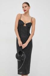 Bardot ruha fekete, midi, testhezálló - fekete XS - answear - 66 990 Ft