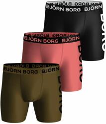Björn Borg Boxeri sport bărbați "Björn Borg Performance Boxer 3P - black/green/pink