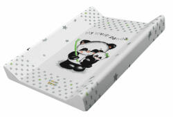  Babastar puha 2 ékes pelenkázó lap 50*70 cm - szürke panda és mamája - babastar