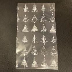  Karácsonyi celofán zacskó - fenyőfás Mikulás zacskó - 35x18 cm (AD-9780201381887) - mindenkiaruhaza