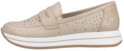RIEKER Pantofi dama, Rieker, N4552-60-Bej, casual, piele naturala, cu platforma, bej (Marime: 39)