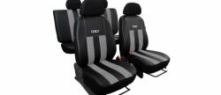 RENAULT Safrane Univerzális Üléshuzat GT prémium Alcantara és Eco bőr kombináció világosszürke fekete színben (4140574)