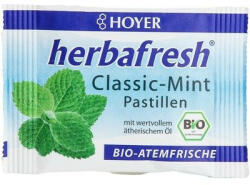Hoyer Herbafresh clasic pastile respiratie proaspata cu menta eco 17g, Hoyer