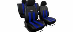 Daewoo Lanos Univerzális Üléshuzat GT prémium Alcantara és Eco bőr kombináció kék fekete színben (1496166)