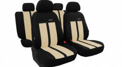 Seat Ibiza (II, III, IV) Univerzális Üléshuzat GTR Eco bőr bézs fekete színben (4812393)