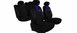 ROVER 200 Univerzális Üléshuzat GT8 prémium Alcantara és Eco bőr kombináció fekete kék színben (2224889)