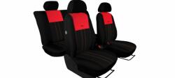 Seat Leon (I) Univerzális Üléshuzat Tuning Due velúr szövet és kárpit kombináció fekete és piros színben (2443844)