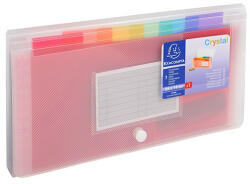 Exacompta Harmonika irattáska mappa 26x14 cm 7 rekeszes víztiszta (55398E)