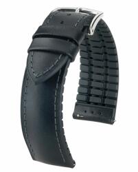 Hirsch James Fekete óraszíj - 21mm / L -120/80mm